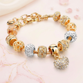Sparkling Heart Charm Bracelet