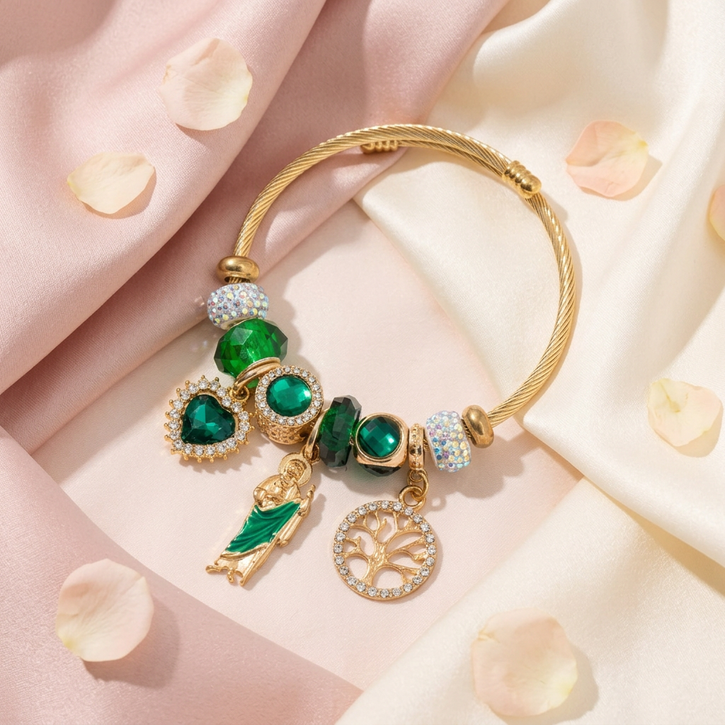 San Judas Tadeo Tree of Life Bangle