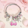 Hello Kitty Bubblegum Pink Bow Charm Bangle