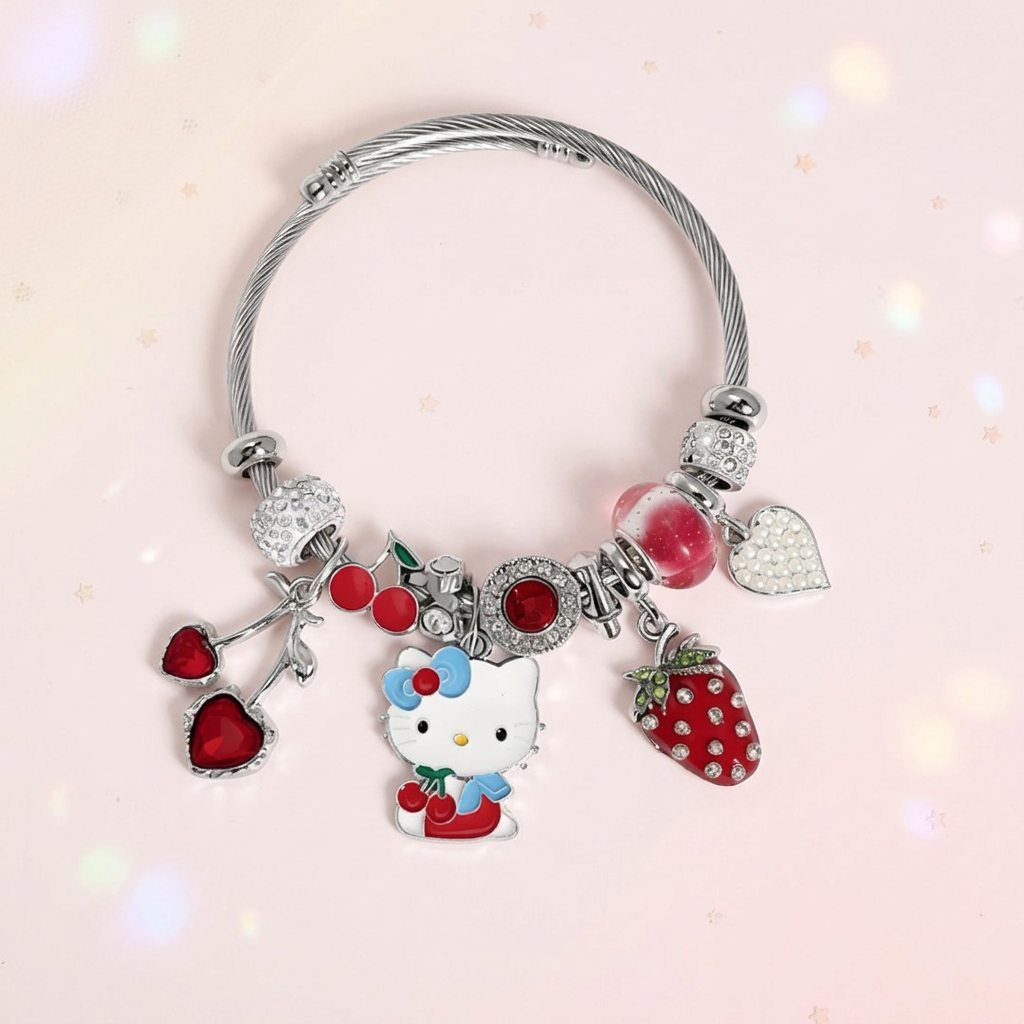 Sweet Hello Kitty Fruity Charm Bangle