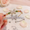 Dazzling Marquise Butterfly Open Bangle