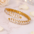 Marquise Cluster Open Cuff Bangle