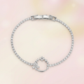 Elegant Floral Garland Tennis Bracelet