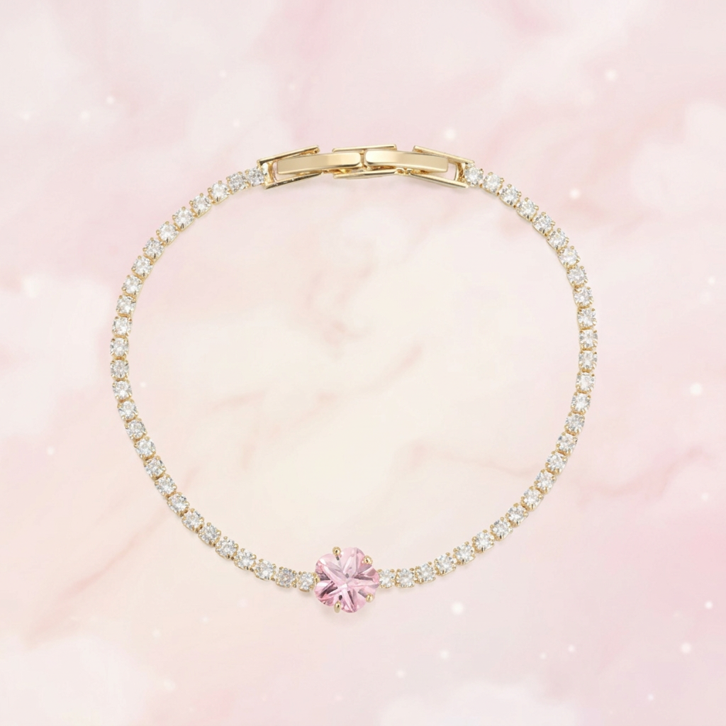 Dainty Lucky Clover Tennis Bracelet