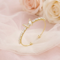 Mother of Pearl Butterfly Open Cuff Bangle