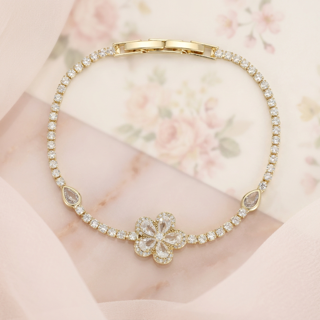 Sakura Blossom Tennis Bracelet