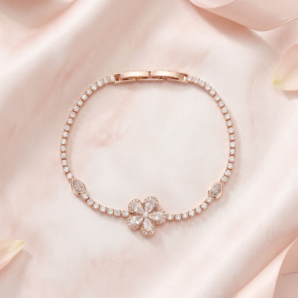 Sakura Blossom Tennis Bracelet