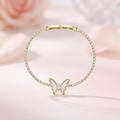 Pearl Butterfly Tennis Bracelet