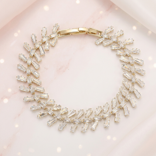 Baguette Chevron Tennis Bracelet