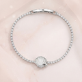 Coastal Mother of Pearl Seashell Tennis Bracelet