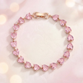 Eternal Love Heart Tennis Bracelet