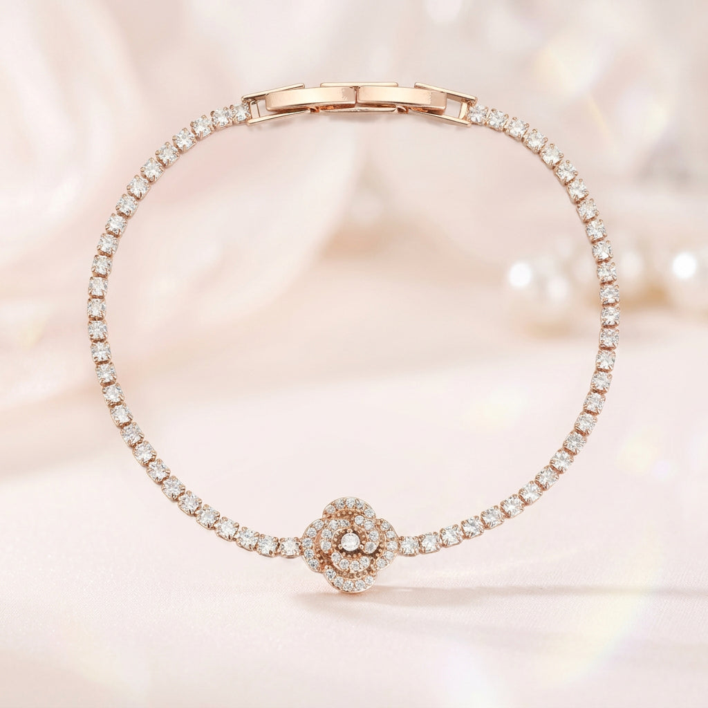 The Camellia Rose Tennis Bracelet