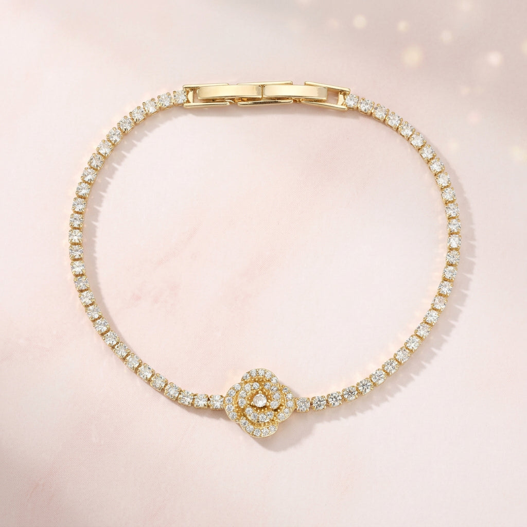 The Camellia Rose Tennis Bracelet
