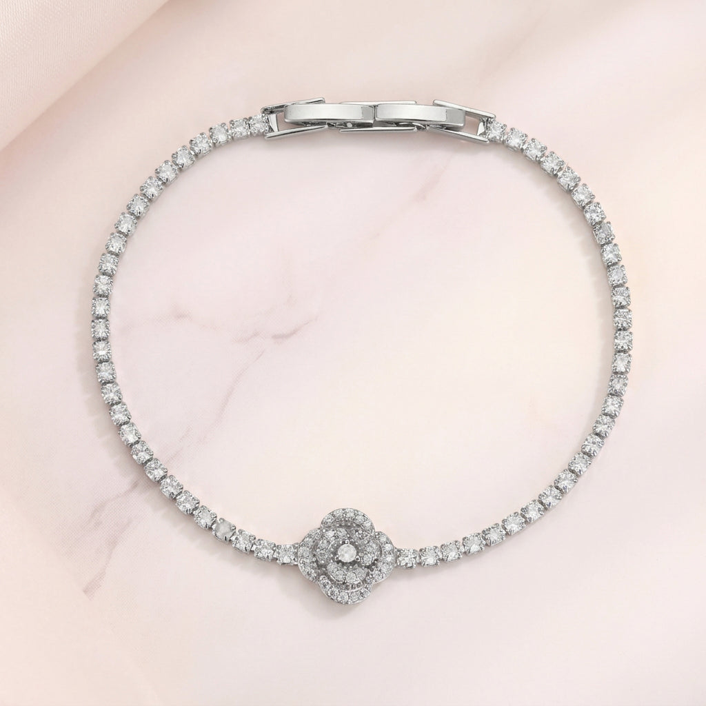 The Camellia Rose Tennis Bracelet