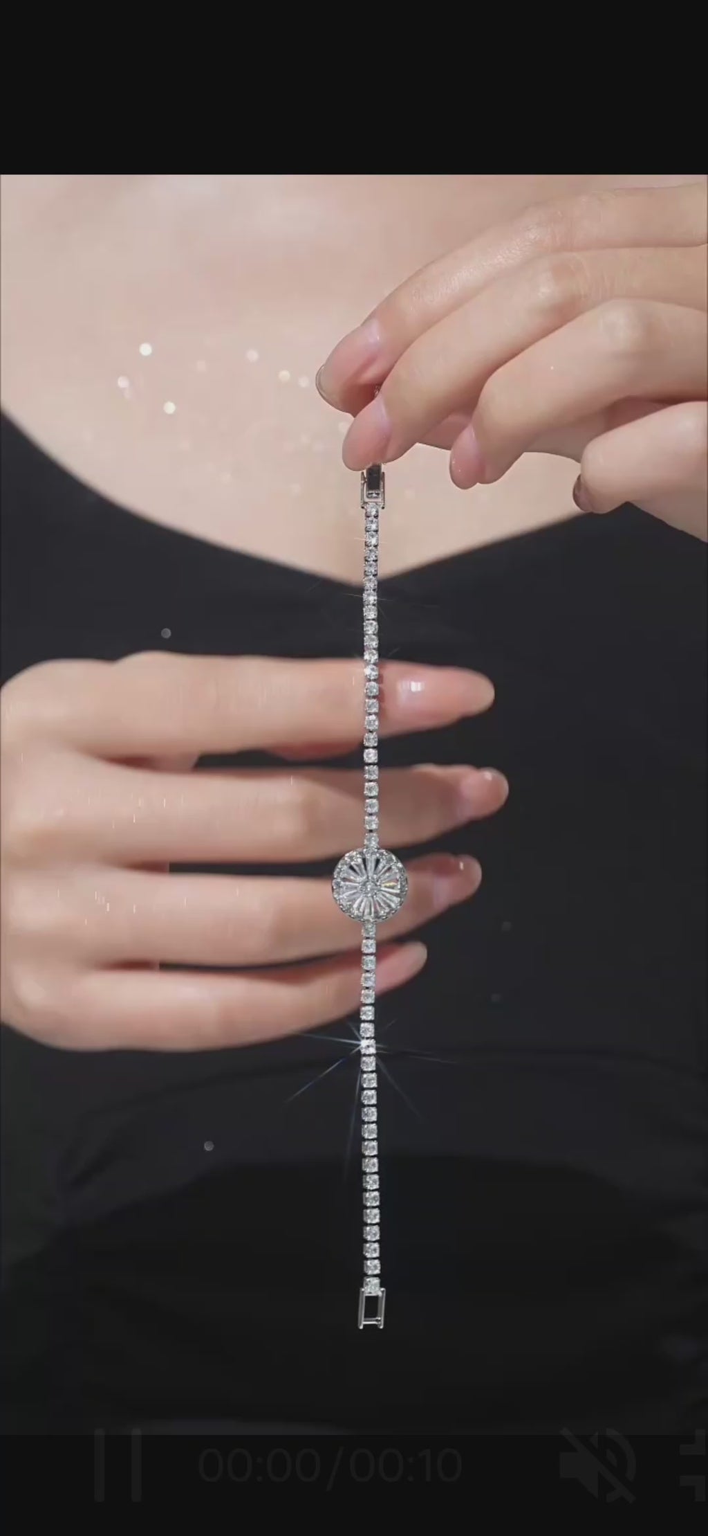 Sunburst Medallion Tennis Bracelet