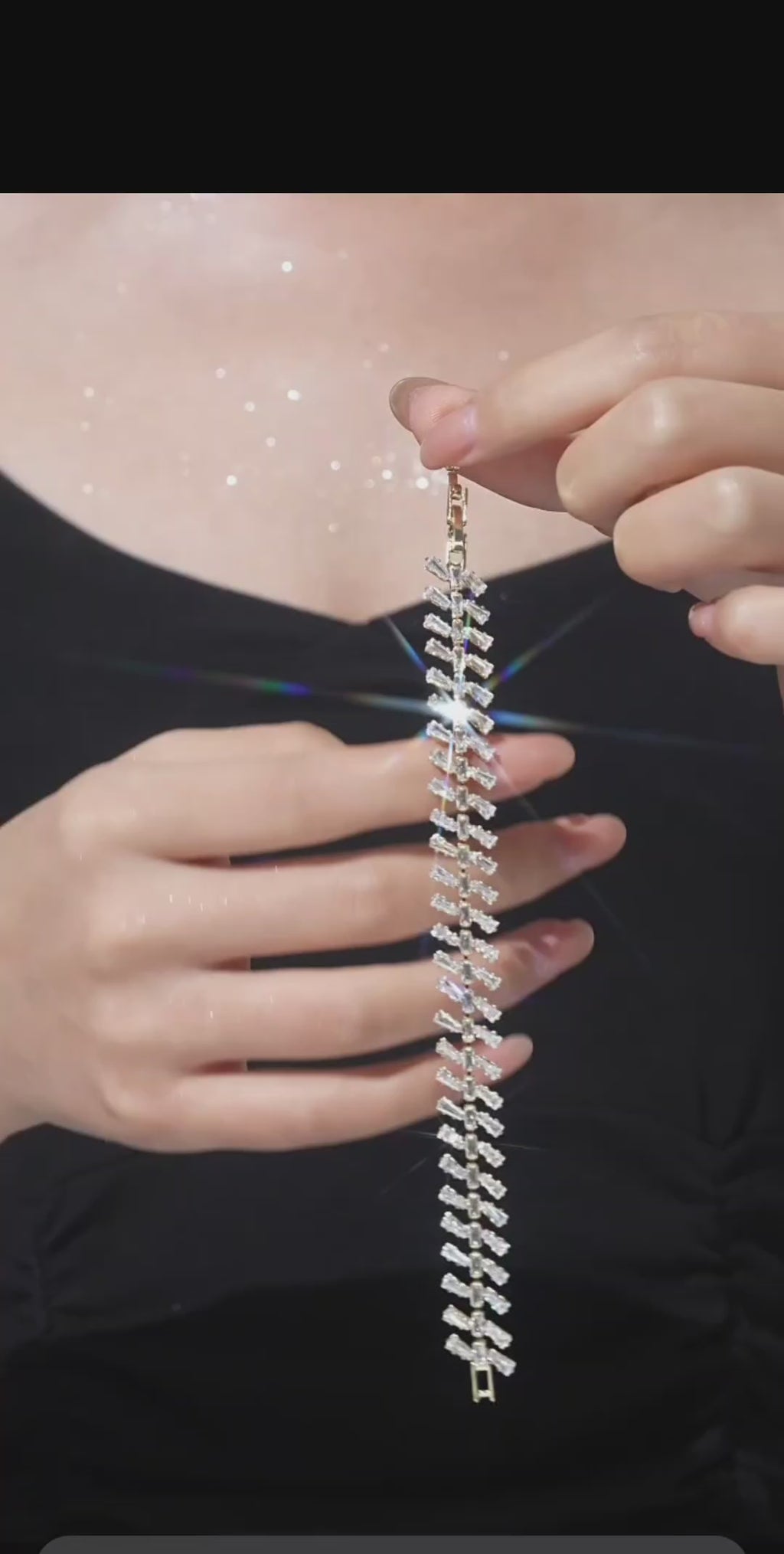 Baguette Chevron Tennis Bracelet
